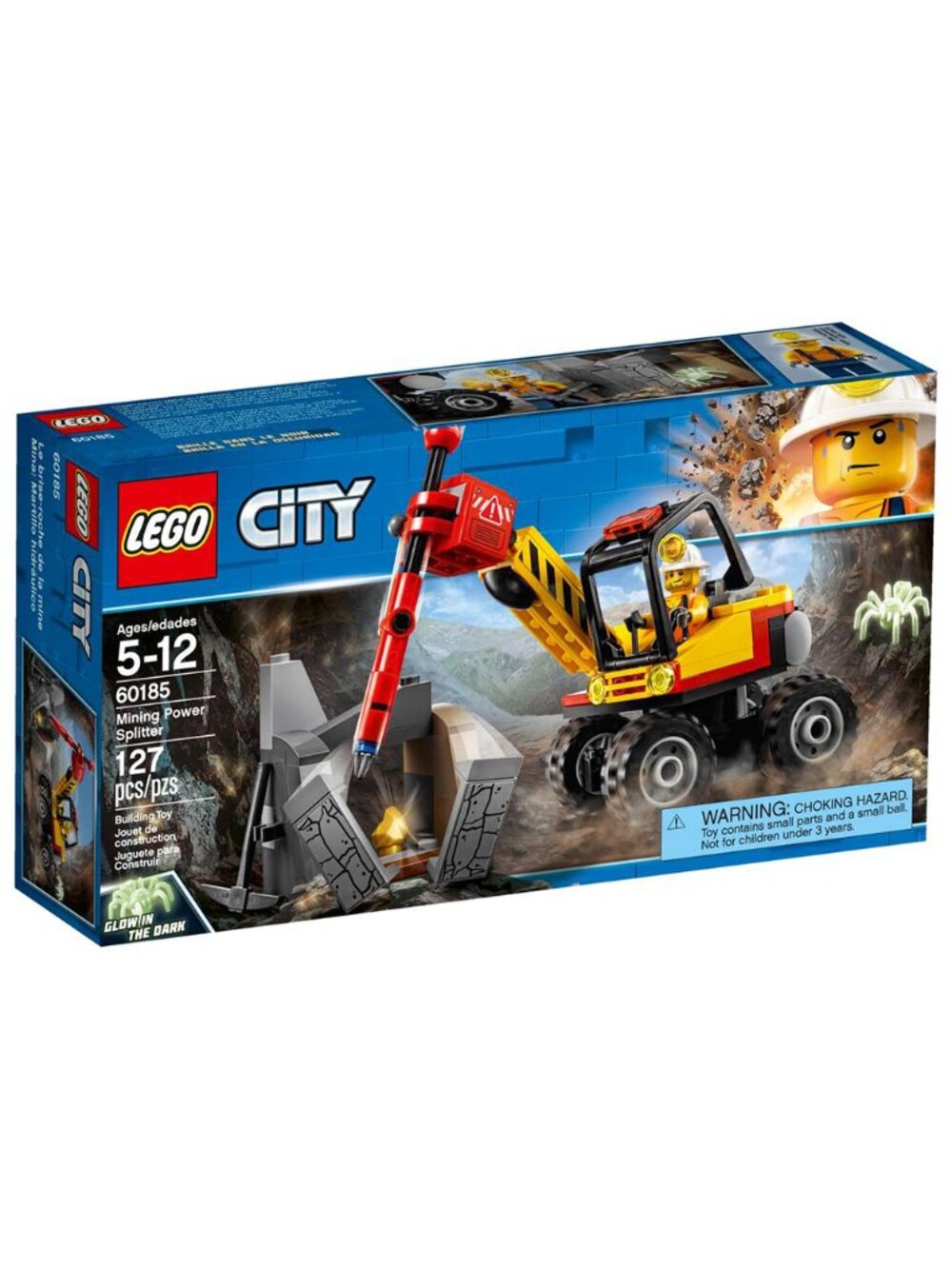 LEGO City 60185 Mining Power Splitter – Retired Complete Set w/ Box & Instructio